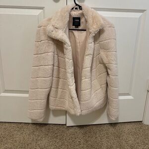 Ivory faux jacket